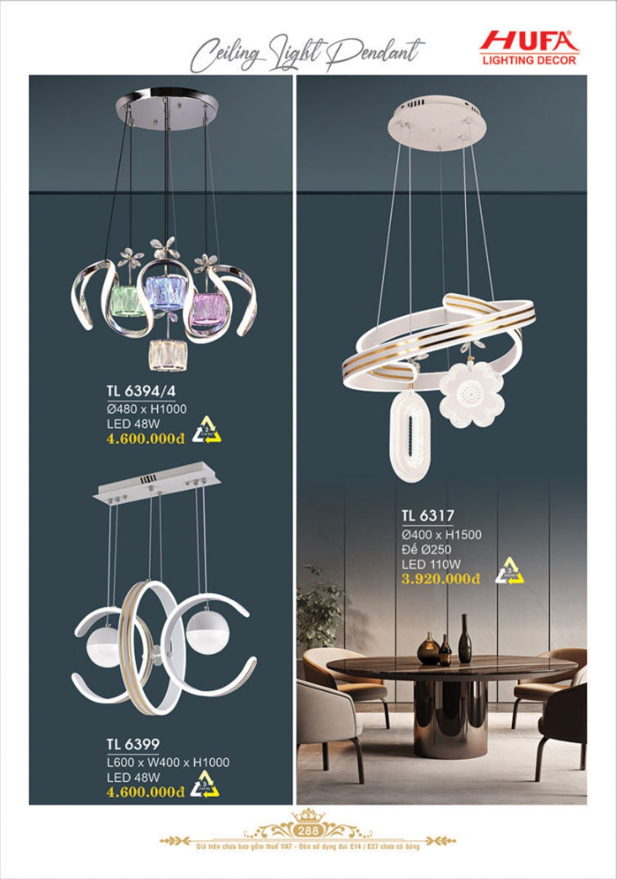 Bảng giá đèn trang trí HUFA